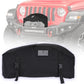 MAIKER 900D Waterproof Winch Cover with DIY Patch Design, Heavy-Duty Universal Dust Protector for 8500-17500 Lbs Winches, Top and Front Hook & Loop Openings with Adjustable Buckle Straps,Black
