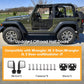 Front Tubular Half Doors with Side View Mirrors Compatible with 2007-2026 Jeep Wrangler JK JKU JL JLU GladiatorJT 2-Door, US Flag Steel Tube Doors for Off-Road Summer Trail
