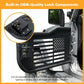 Front Tubular Half Doors with Side View Mirrors Compatible with 2007-2026 Jeep Wrangler JK JKU JL JLU GladiatorJT 2-Door, US Flag Steel Tube Doors for Off-Road Summer Trail