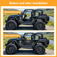 Front Tubular Half Doors with Side View Mirrors Compatible with 2007-2026 Jeep Wrangler JK JKU JL JLU GladiatorJT 2-Door, US Flag Steel Tube Doors for Off-Road Summer Trail