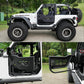 Front Tubular Half Doors with Side View Mirrors Compatible with 2007-2026 Jeep Wrangler JK JKU JL JLU GladiatorJT 2-Doors,Tube Door Off Road Trail Adventure
