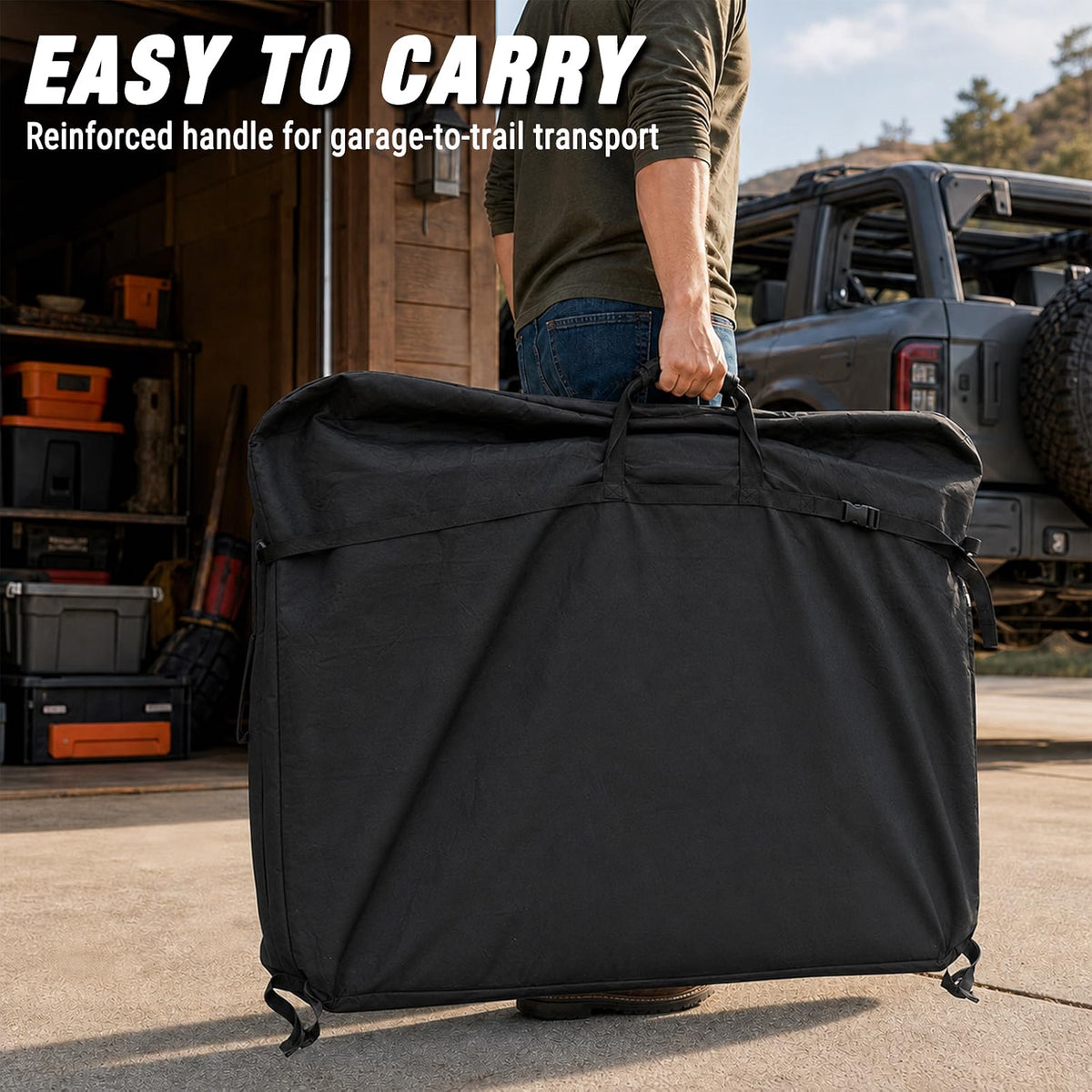 MAIKER Front & Rear Freedom Panel Hard Top Storage Bag Set with Handle for 2021-2026 Ford Bronco 4 Door