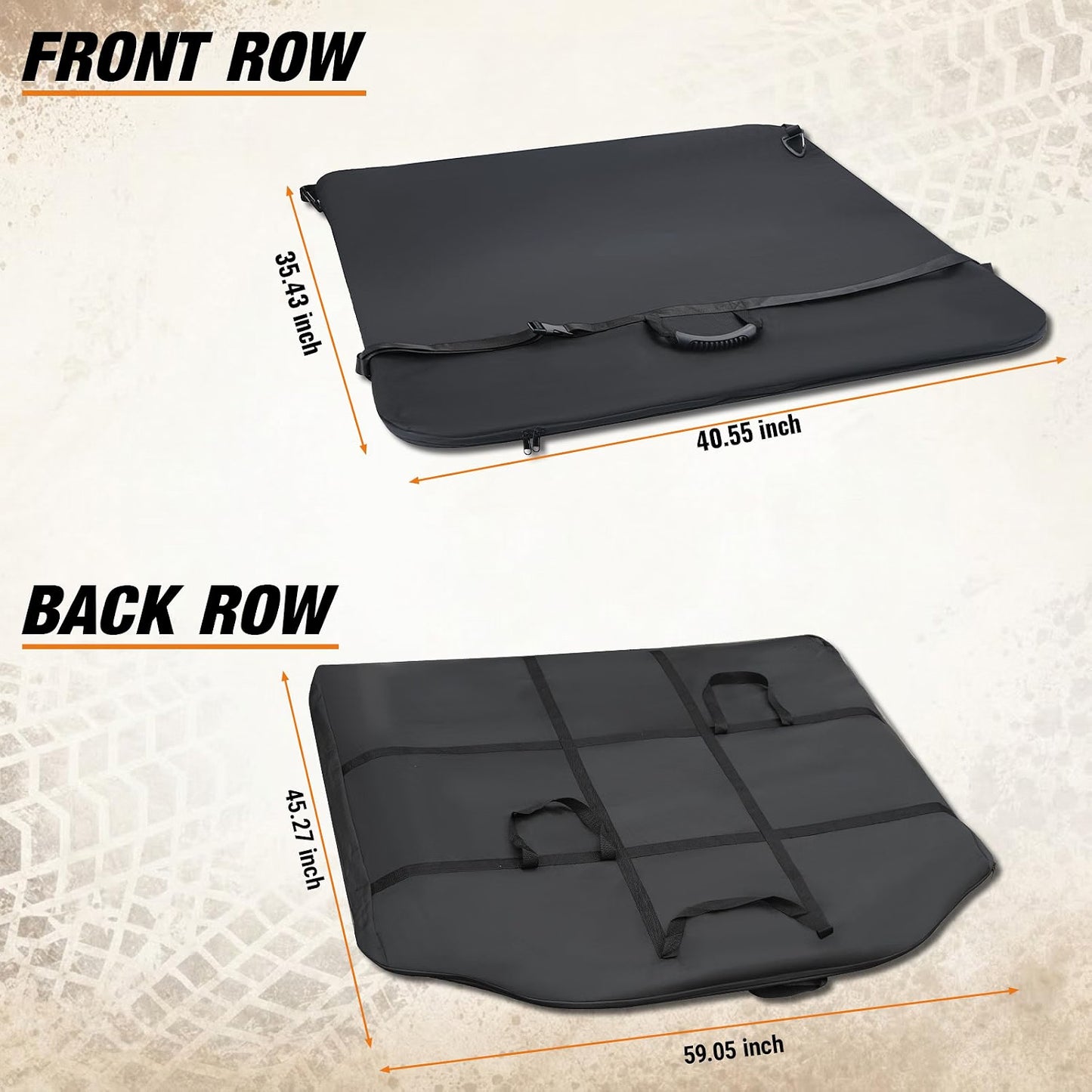 MAIKER Front & Rear Freedom Panel Hard Top Storage Bag Set with Handle for 2021-2026 Ford Bronco 4 Door