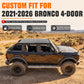 MAIKER Waterproof Sun Shade Top for Ford Bronco 2021-2026 4-Door Hardtop, Mesh-Reinforced PVC Tarpaulin Roof Cover,Tool-Free Install,Heavy-Duty Cab Bimini Top for Rain,Sun & Wind