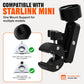 for 2024-2026 Starlink Mini Clamp Mount, Born for Starlink Mini Fits 0.7"-1.75" Tubes, Aluminum Pipe Clamp Arm, Dual Adjustable Ball Head Clamp Mount for RV/Pole/Yacht/Camper/Guardrails