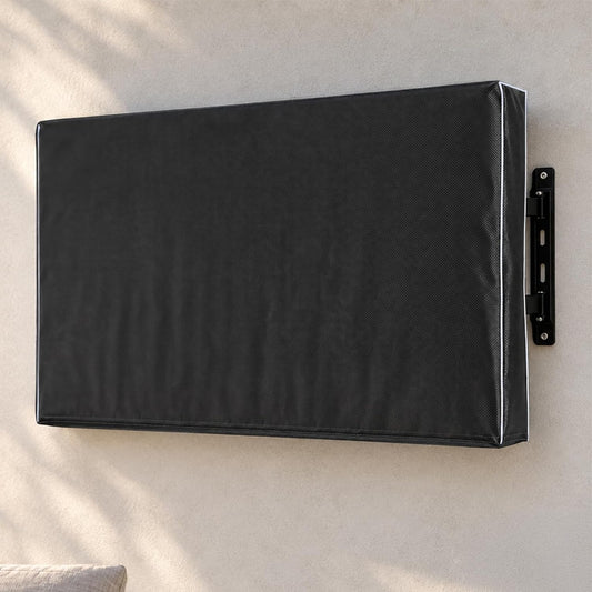 600D Outdoor TV Cover 55 to 65 Inch Weatherproof and Waterproof, Flat Screens Protector with High-Glow Reflective Trim