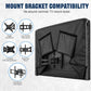 600D Outdoor TV Cover 55 to 65 Inch Weatherproof and Waterproof, Flat Screens Protector with High-Glow Reflective Trim