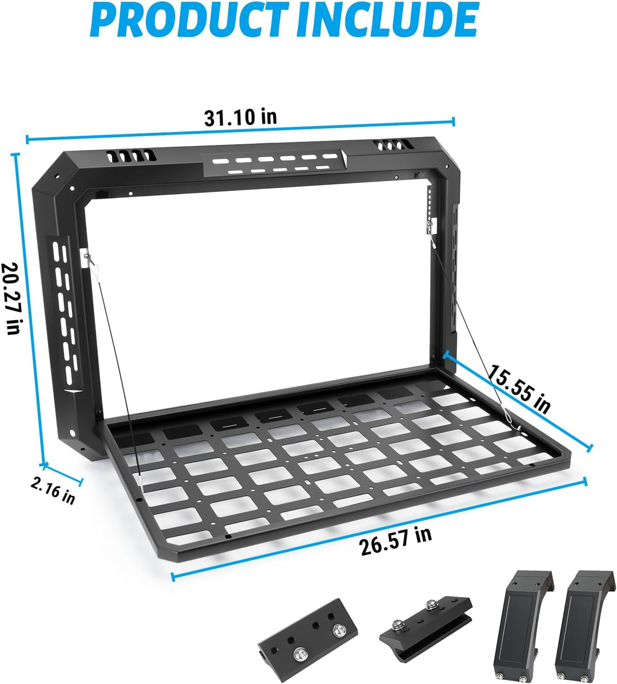 Multifunctional Rear Window Storage Table Molle Panel Kit for 2020-2025 Ford Bronco 4 Doors Hardtop
