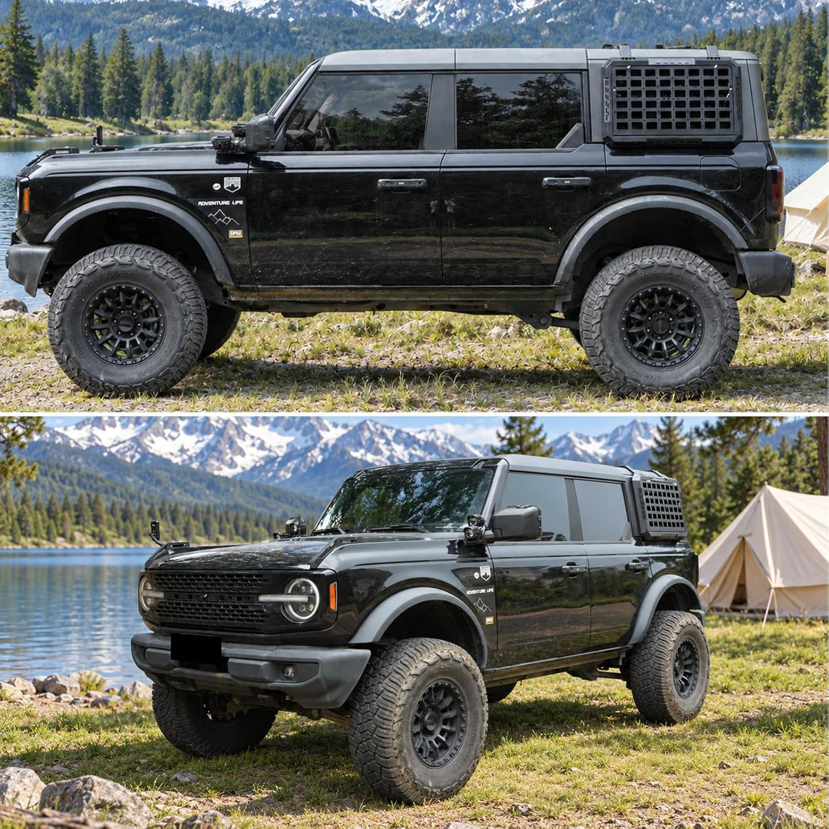 Multifunctional Rear Window Storage Table Molle Panel Kit for 2020-2025 Ford Bronco 4 Doors Hardtop