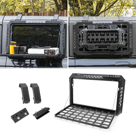 Multifunctional Rear Window Storage Table Molle Panel Kit for 2020-2025 Ford Bronco 4 Doors Hardtop