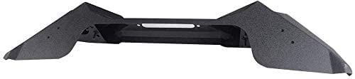 X Style Front Bumper with Winch Plate Compatible with Wrangler JK (2007-2018) Heavy Duty Black Textured Manganese Steel Construction