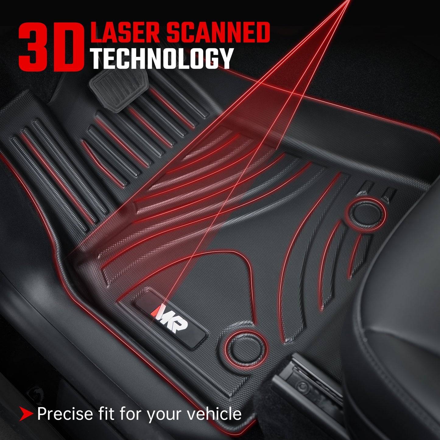 All-Weather TPE Floor Mats for Tesla Model Y 2021-2022 - Waterproof, Anti-Slip, Full Coverage Car Floor Liners 6 PCS set