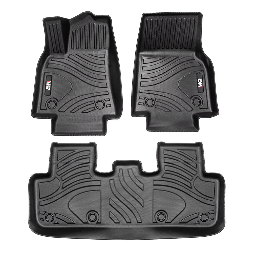 All-Weather TPE Floor Mats for Tesla Model Y 2021-2022 - Waterproof, Anti-Slip, Full Coverage Car Floor Liners 6 PCS set