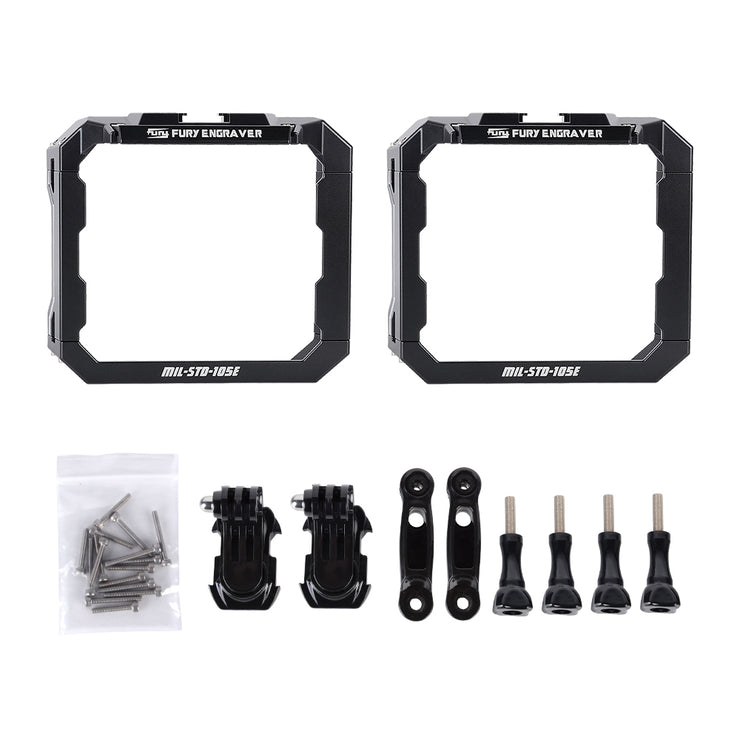 Awaken Series Aluminum Rearview Mirror Rain Shield Frame(07-18 Jeep Wrangler JK)