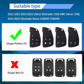 Key Fob Case Cover 5-Button Compatible with GMC Remote Fob Case Metal Shell with Key Chain Protector Key Case Shell with Keychain