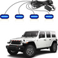 MAIKER RGB LED Grille Lights Compatible with 2024-2025 Jeep Wrangler JL JLU JT Original Factory Grille, 4PCS RGB Adjustable Atmosphere Exterior Grill Lights Remote APP Control