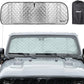 6-Layer Windshield Sun Shade Compatible with 2007-2018 Jeep Wrangler JK 2018-2025 Jeep Wrangler JL JLU & 2020-2025 Gladiator JT, Heat Shield Sun Visor for UV Ray, Foldable Windshield Cover Sun Shade with Storage Bag