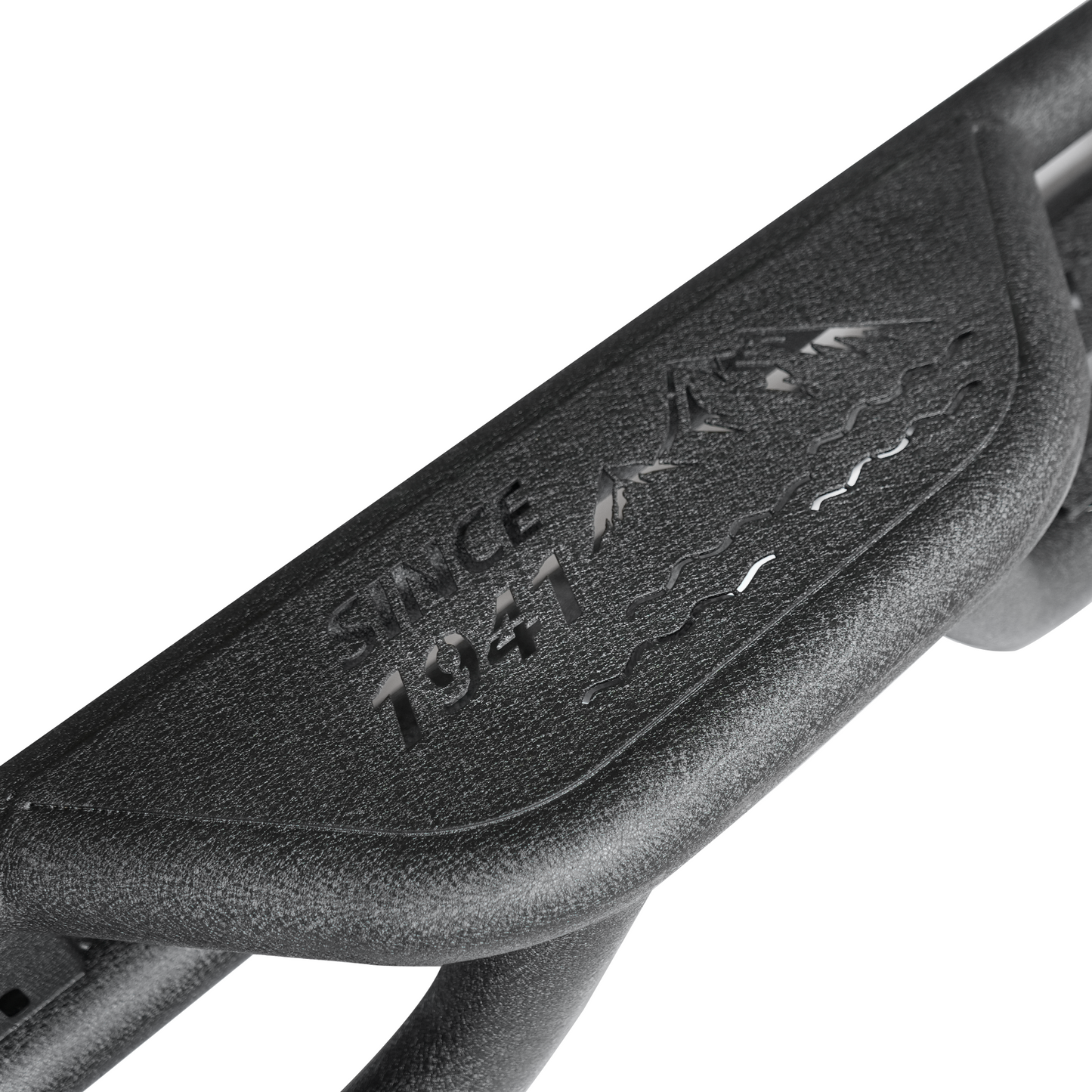 Coated Black Carbon 6-Inch 2-Stairs Side Step Rails Step Bars Steel Nerf Bars Running Boards Compatible with Jeep Wrangler JL 4 Doors 2018-2025 For Off-Road Protection Direct Bolt-On Installation