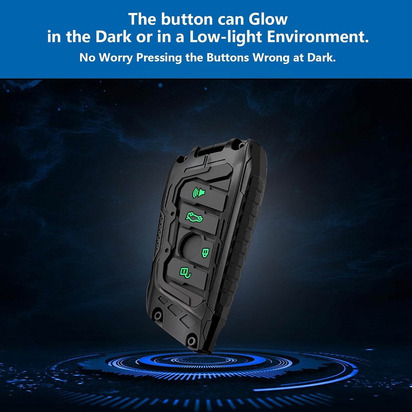 Metal Keychain Case Fit for BMW F20 G20 G30 X1 X3 X4 X5 G05 X64 Zinc Alloy and Silicone Remote Key Protector with Key Fob 4 Keys Vacuum Black (Style A)