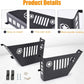Rear door storage box Compatible with 2007-2018 Jeep Wrangler JK, Door Side Insert Organizer Box Metal Door Net Pocket Replacement Door Organizer Panel, 2pc