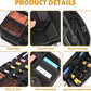2 Packs Car Sun Visor Organizer, Car Organizer with Zipper Visor Organizer Storage Pouch, Glasses Clip, Card Holder, Molle Panel for Tactical Gears, for Most Vehicles, SUVs & Trucks