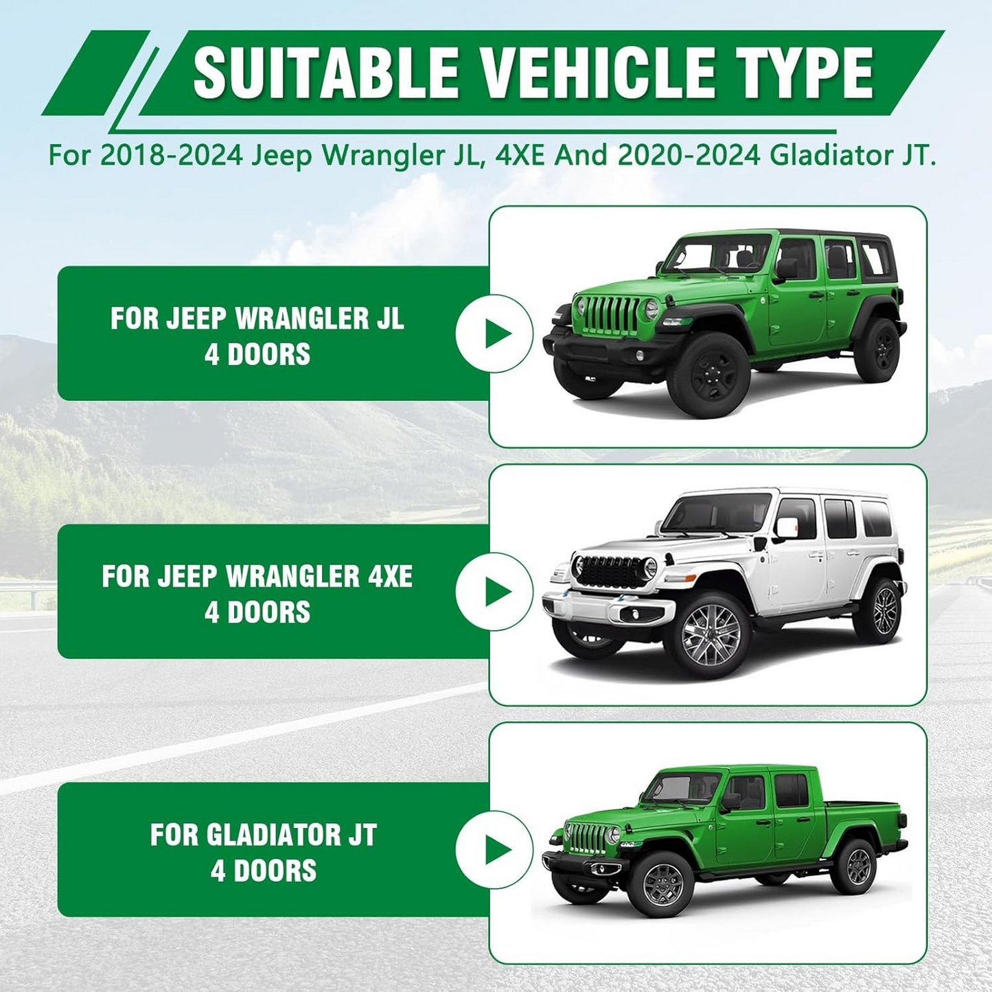 MAIKER Metal Rear Door Pocket Storage Box Compatible with 2018-2024 Jeep Wrangler JL JLU 4XE & 2020-2024 Gladiator JT, Molle Panels Door Organizer Replaces Sagging Nets, 2PCS