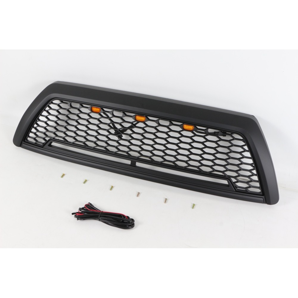 Black Front Grille Fits For Toyota 4 Runner 2006-2009 Honeycomb Grill with Light