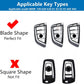Metal Keychain Case Fit for BMW F20 G20 G30 X1 X3 X4 X5 G05 X64 Zinc Alloy and Silicone Remote Key Protector with Key Fob 4 Keys Vacuum Black (Style A)