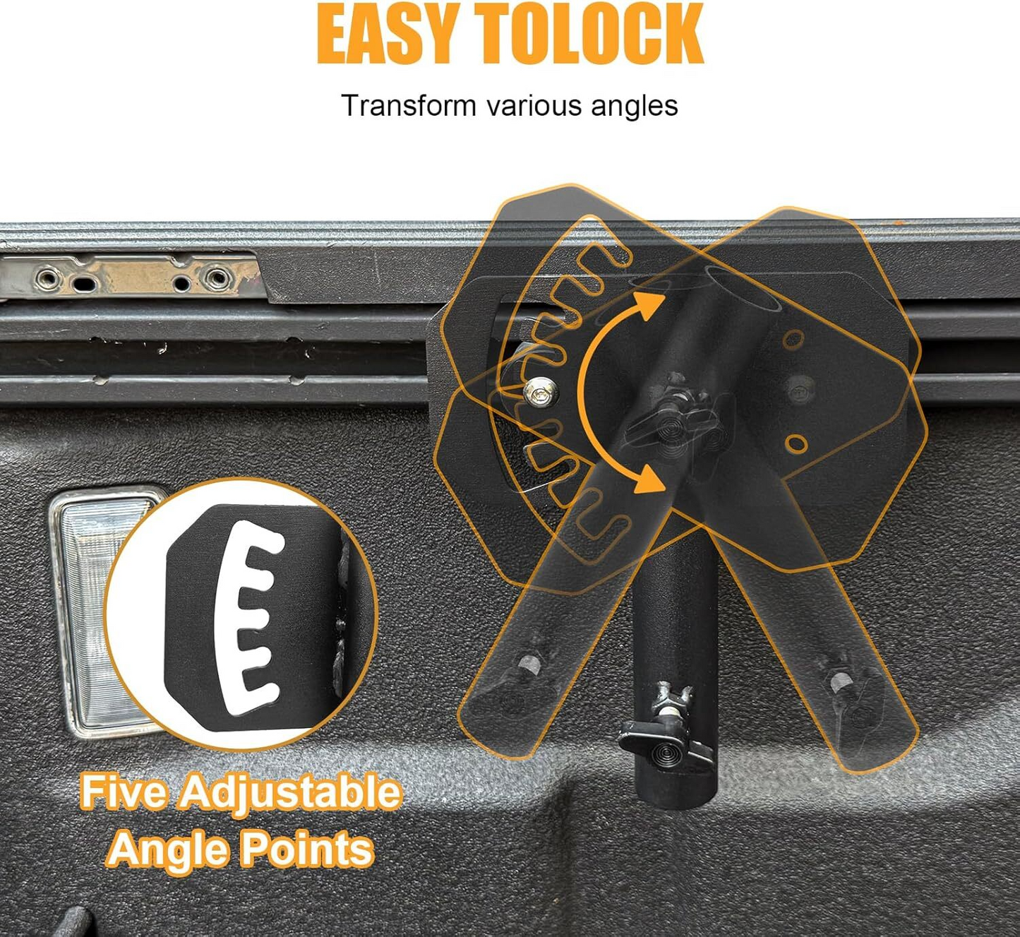 Truck Bed Flag Pole Mount Compatible with 2020-2024 Jeep Wrangler Gladiator JT & Tacoma Bed Rail Flag Pole Holder Fits Up to 1.12 Inch Diameter Flagpole