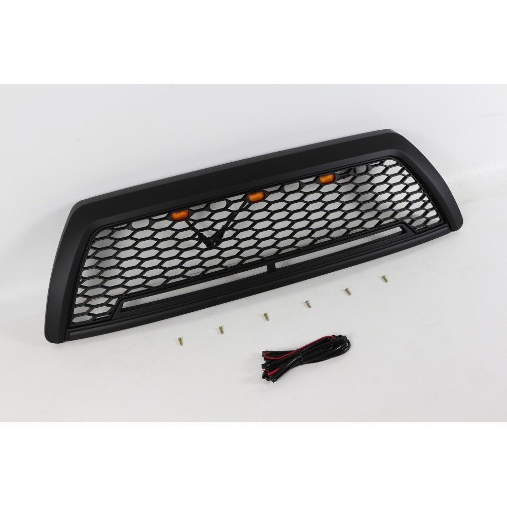 Black Front Grille Fits For Toyota 4 Runner 2006-2009 Honeycomb Grill with Light