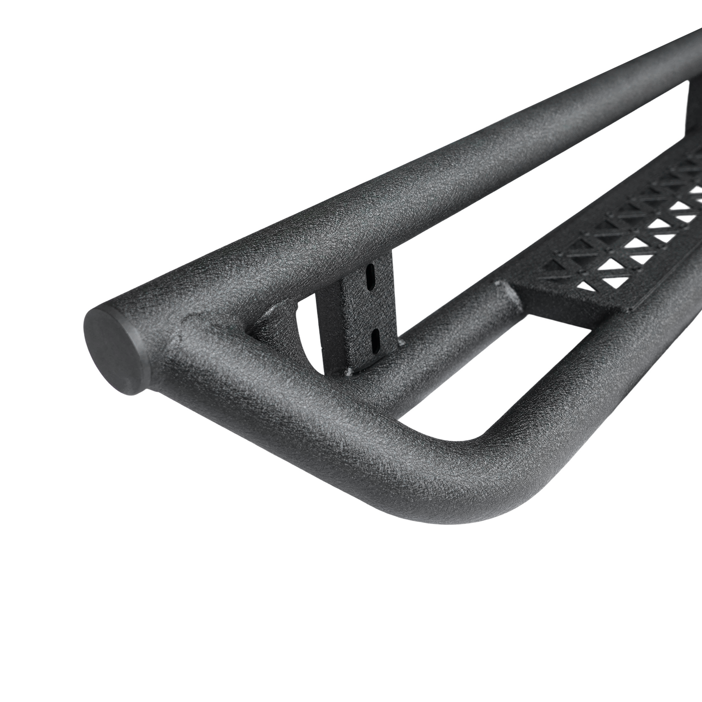 Coated Black Carbon 6-Inch 2-Stairs Side Step Rails Step Bars Steel Nerf Bars Running Boards Compatible with Jeep Wrangler JL 4 Doors 2018-2025 For Off-Road Protection Direct Bolt-On Installation