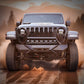 X Style Front Bumper with Winch Plate Compatible with Wrangler JK (2007-2018) Heavy Duty Black Textured Manganese Steel Construction