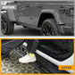 Running Boards Compatible with 2018-2024 Jeep Wrangler JL 4 Doors, 2-Stairs Side Step Rails Coated Black Nerf Bars, Drop-Down Steps