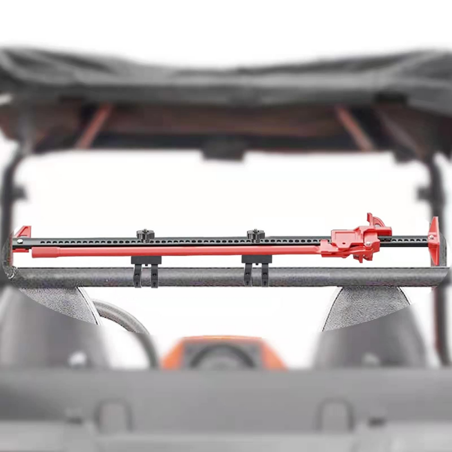 MAIKER UTV ATV High-Lift Jack Tube Mount for 1.75"-2" Roll Bar Adjustable Black Double Bracket Compatible with Polaris Ranger 1000 XP Turbo Can Am Maverick