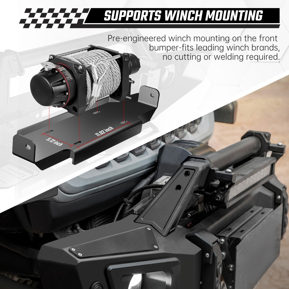 OMU Genesis Series Steel And Aluminum Front Bumper For Jeep Wrangler JL / Gladiator JT