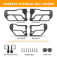 Tubular Half 4 Doors with Side View Mirrors, Off-Road Steel Doors for Summer Trail Adventure（18-24 Jeep wrangler JL JLU, 20-24 Gladiator JT）