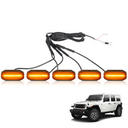 5PCS Amber LED Grille Lights (24-25 Jeep Wrangler JL JLU & Gladiator JT)