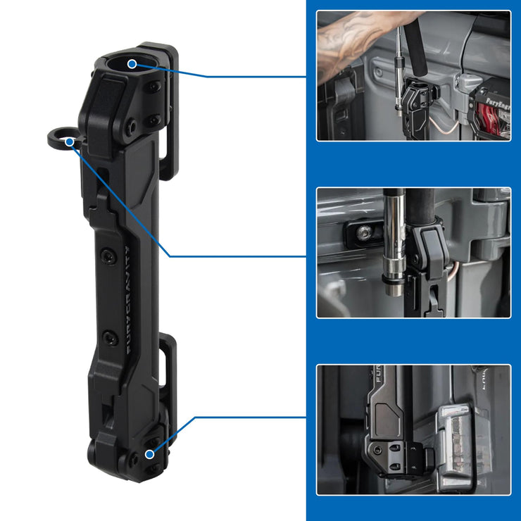 Awaken Serie Multi-Function Antenna Mount Flagpole Holder(07-24 Jeep Wrangler JK JL JT)