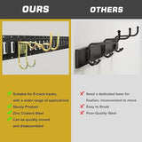 MAIKER 2-Pack E-Track Heavy Duty Shovel Hanger, Anti-Slip Double Layer J Hooks for Tools, Spades, Rakes, in Trucks, Trailers & Warehouses for Cargo Tie Down Systems