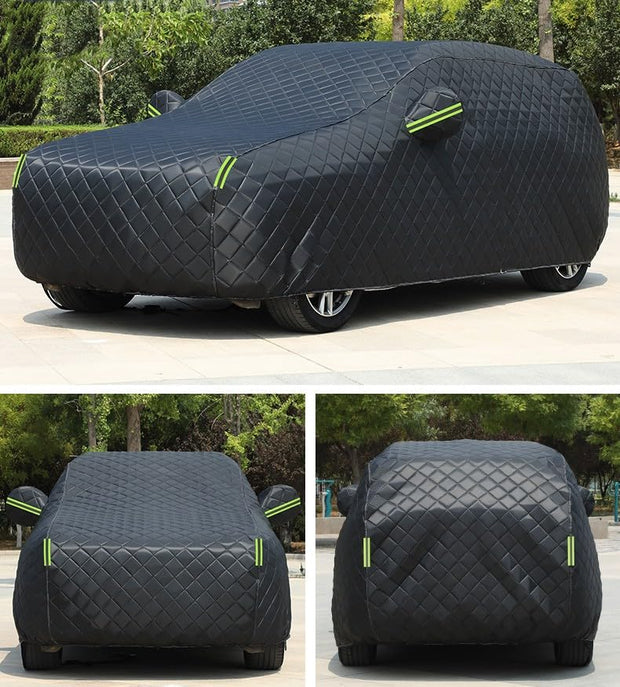 Anti-Hail Car Cover Compatible with Jeep Wrangler 4 Door 2007-2025,Hail Blanket for Cars Full Cover All-Weather Protection Car Cover with Reflective Strips
