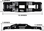 Maiker Door Hinge Step Aluminum Folding Foot Pedal Compatible with Jeep Wrangler 2007-2018 JK JKU, 2018-2020 JL JLU 1PC, Black