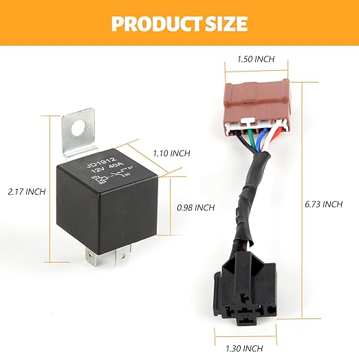 Maiker Kit de conversión de relé principal Juego de interruptores y arrancadores automáticos Relé de 4 pines para camión con arnés de 5 cables de cobre estañado resistente para Honda Civic 94-01 Integra 97-01 CRV Accord, 12 V 40 A 