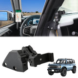 Dashboard Left Side Phone Holder Mount, Anti-Shake Stabilizer Custom Adjustable Cell Phone Holder for Ford Bronco Accessories 2021 2022 2023