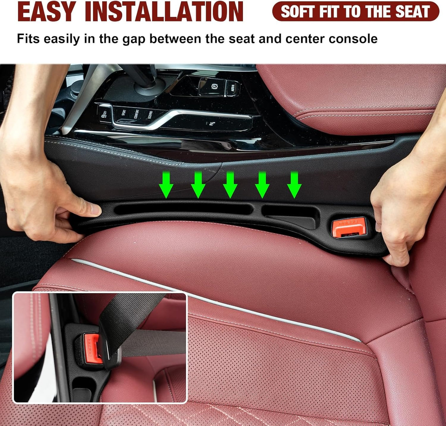 2 x Car Seat Gap Filler, Car Seat Gap Filler, Car Seat Gap Filler for Preventing Items from Falling Off for BMW 5 Series