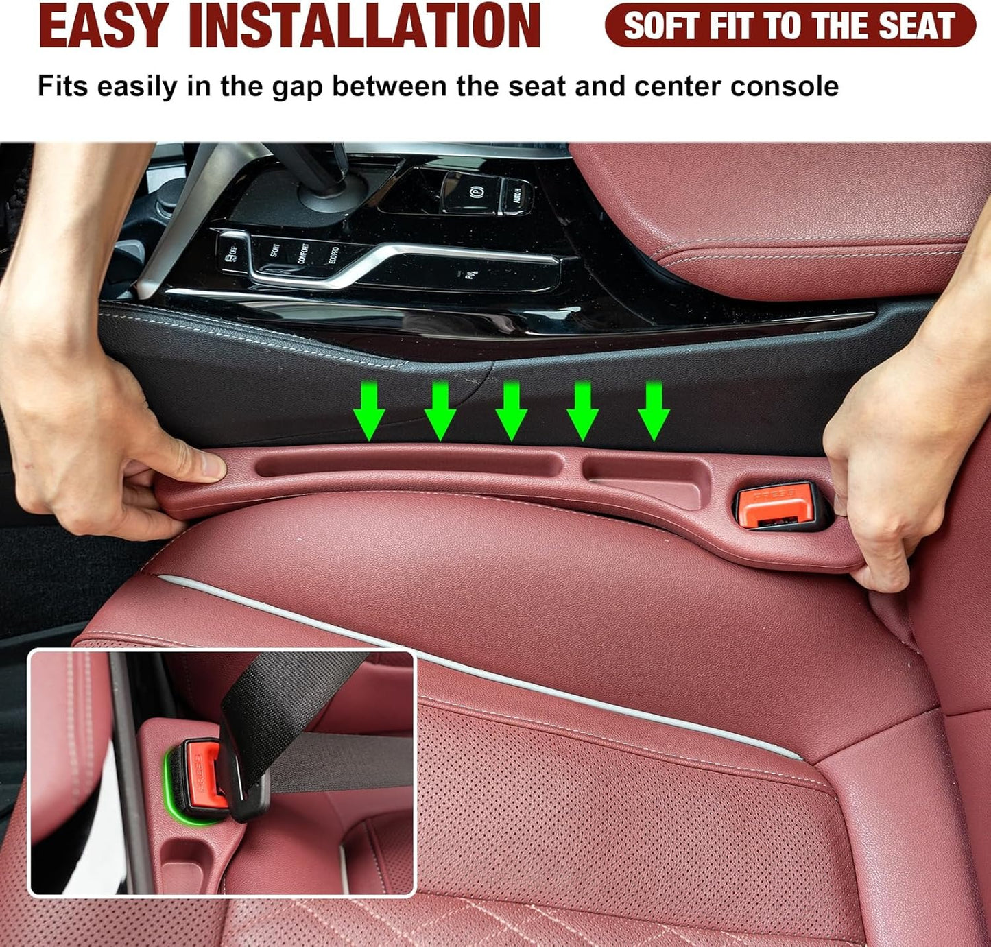 2 x Car Seat Gap Filler, Car Seat Gap Filler, Car Seat Gap Filler for Preventing Items from Falling Off for BMW 5 Series