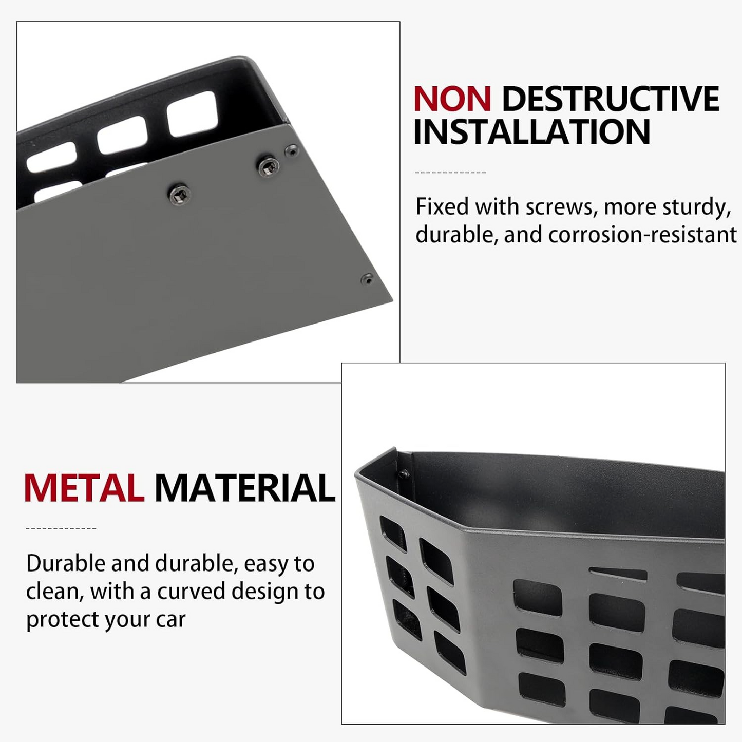 Gear Shift Console Organizer for 2011-2018 Jeep Wrangler JK JKU,Shifter Storage Box Stainless Steel,Center Console Hanging Box,Gear Tray Coin Storage Box(Only Fit Standard Transmission)