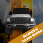 Guina Windshield & Front Side Window Cover Compatible wirh Jeep Wrangle JL JT 18-24, 600D Oxford Cloth Windshield Cover with Mirror Cover for Sun, Rain, Sand, Dust, Leaves, Branches Protection