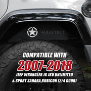 Perfect Fit Durable Protection Front & Rear Inner Fender Liners（07-18 Jeep Wrangler JK & JKU）