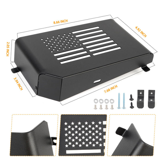 Metal Front Door Storage Box Door Side Insert Organizer Box Pockets (18-24 Jeep Wrangler JL 4XE JLU Rubicon Sport Sahara Gladiator JT)