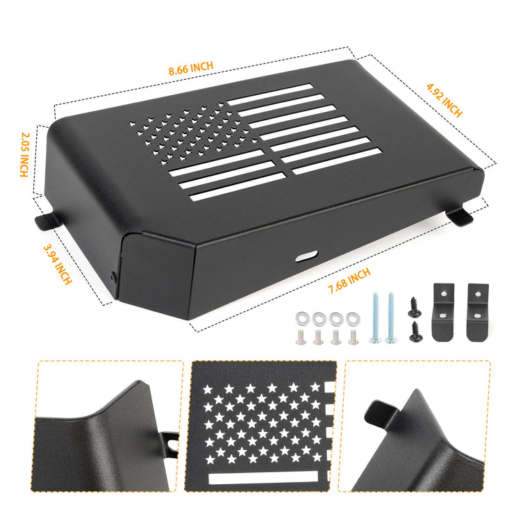 Metal Front Door Storage Box Door Side Insert Organizer Box Pockets (18-24 Jeep Wrangler JL 4XE JLU Rubicon Sport Sahara Gladiator JT)